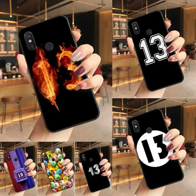 

Lucky number 13 Phone Case Phone Case For Redmi K20 Note 5 7 7a 6 8 Pro note 8T 9 Xiaomi Mi 8 9 SE Fundas Capa