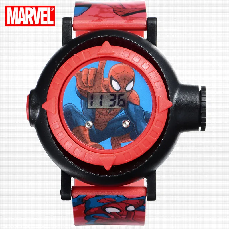 

Disney Children's Toy Watch Boy Projection Marvel Spider-Man Waterproof Cartoon Primary School Student Electronic Watch