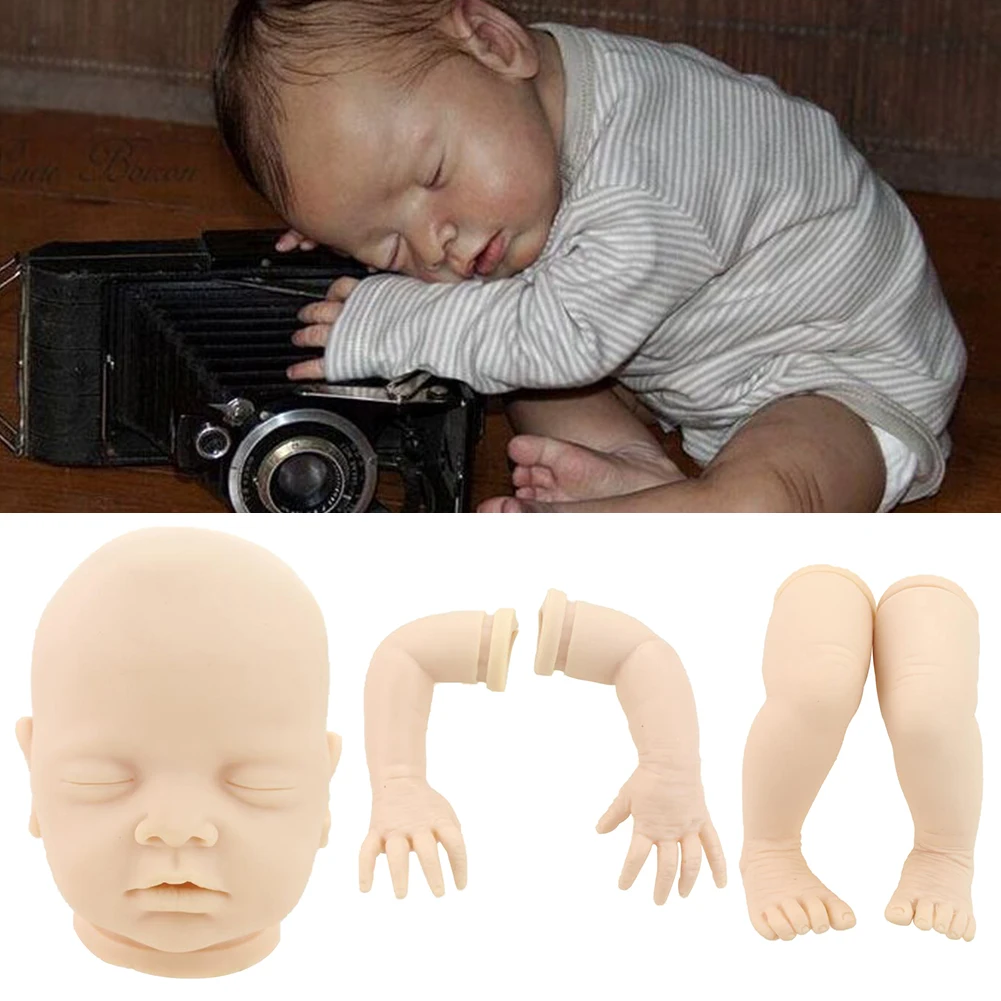 

20inch Real Touch Lifelike Soft Funny Full Limbs Home Reborn Doll Kit DIY Silicone Head Simulation Unpainted Kids Toy