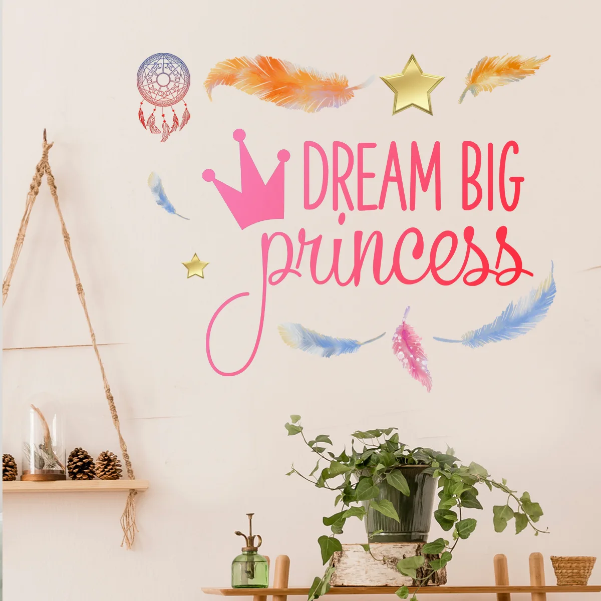 Настенные стикеры в виде бабочек и короны для детской комнаты декор спальни