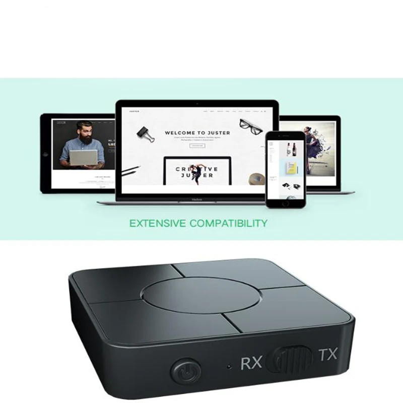 

Bluetooth 5.0 Wireless Audio Receiver Transmitter 3.5mm Jack Mini Stereo Audio Receiver Adapter for Computer Laptop Smart Phone