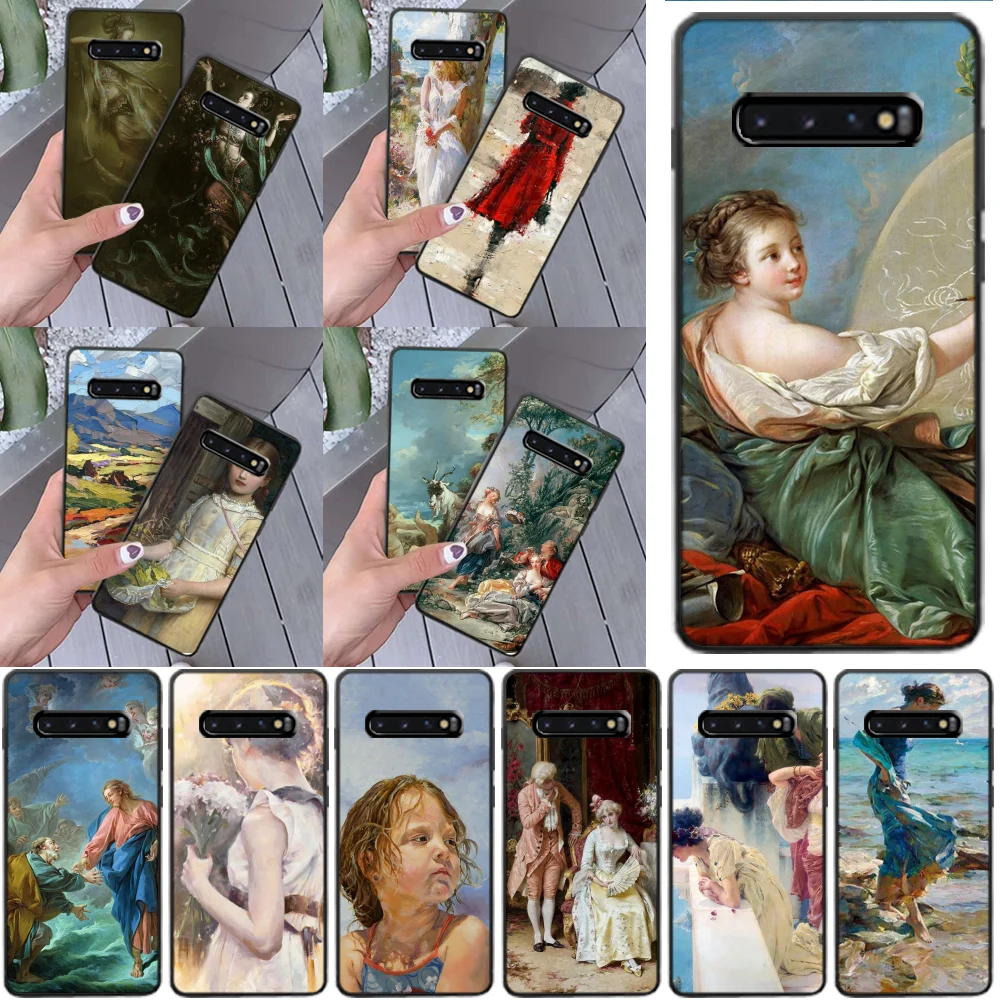 BaweiTE знаменитый очаровательный черный чехол из ТПУ для Samsung S9 plus S5 S6 edge S7 S8 S10 E |