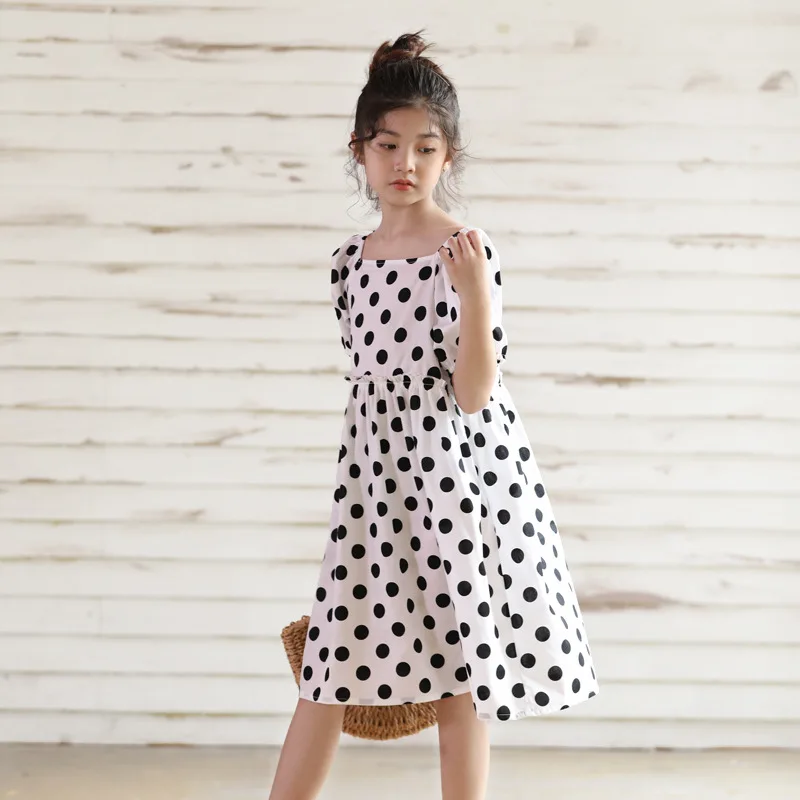 Летнее хлопковое платье для девочек повседневные платья девочек-подростков