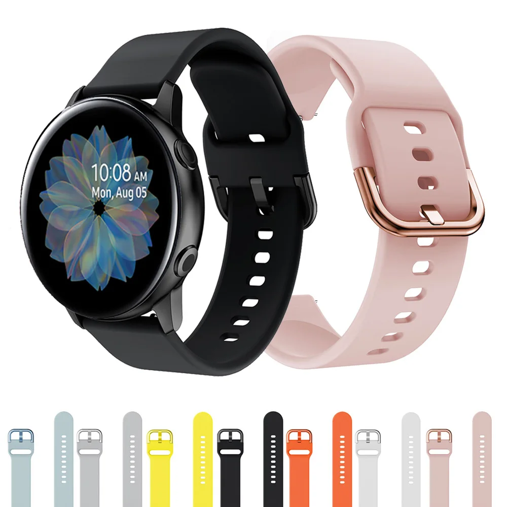 Силиконовый ремешок для часов Active2 Samsung galaxy Watch Active 2 40 44 мм сменный спортивный