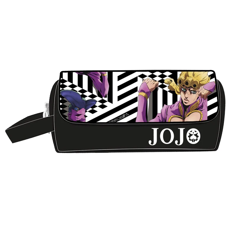 JoJo невероятное приключение GIOGIO большой размер, для карандашей сумка для хранения школьных канцелярских аниме органайзер для косметики нейлон макияж мешок монетки