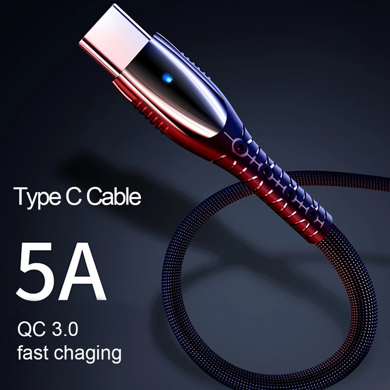 USB кабель типа C провод для быстрой зарядки Xiaomi Redmi Note 8 7 Samsung S10 S9 Huawei Внешнее