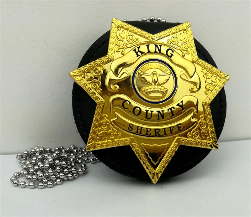 ТВ фильм Golden King County Sheriff Grimes значок Ходячие мертвецы Униформа звезда Хэллоуин