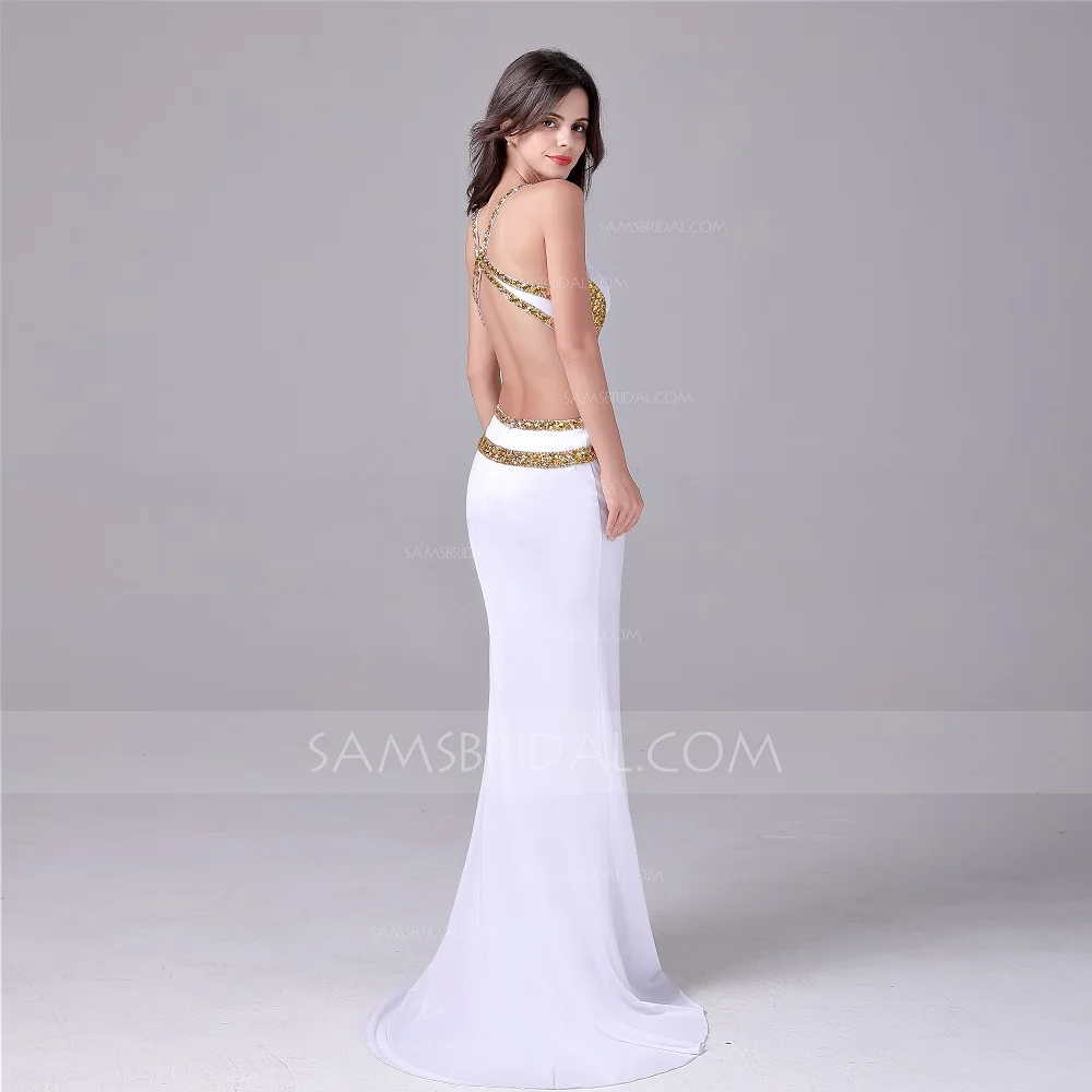 Труба/Русалка v образным вырезом развертки/щетка поезд стрейч атласные вечерние