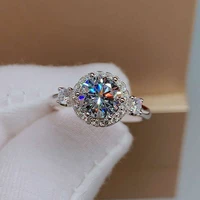popular round shiny rhinestone zircon silver color ring with crystal clear cz wedding engagement bridal stylish jewelry