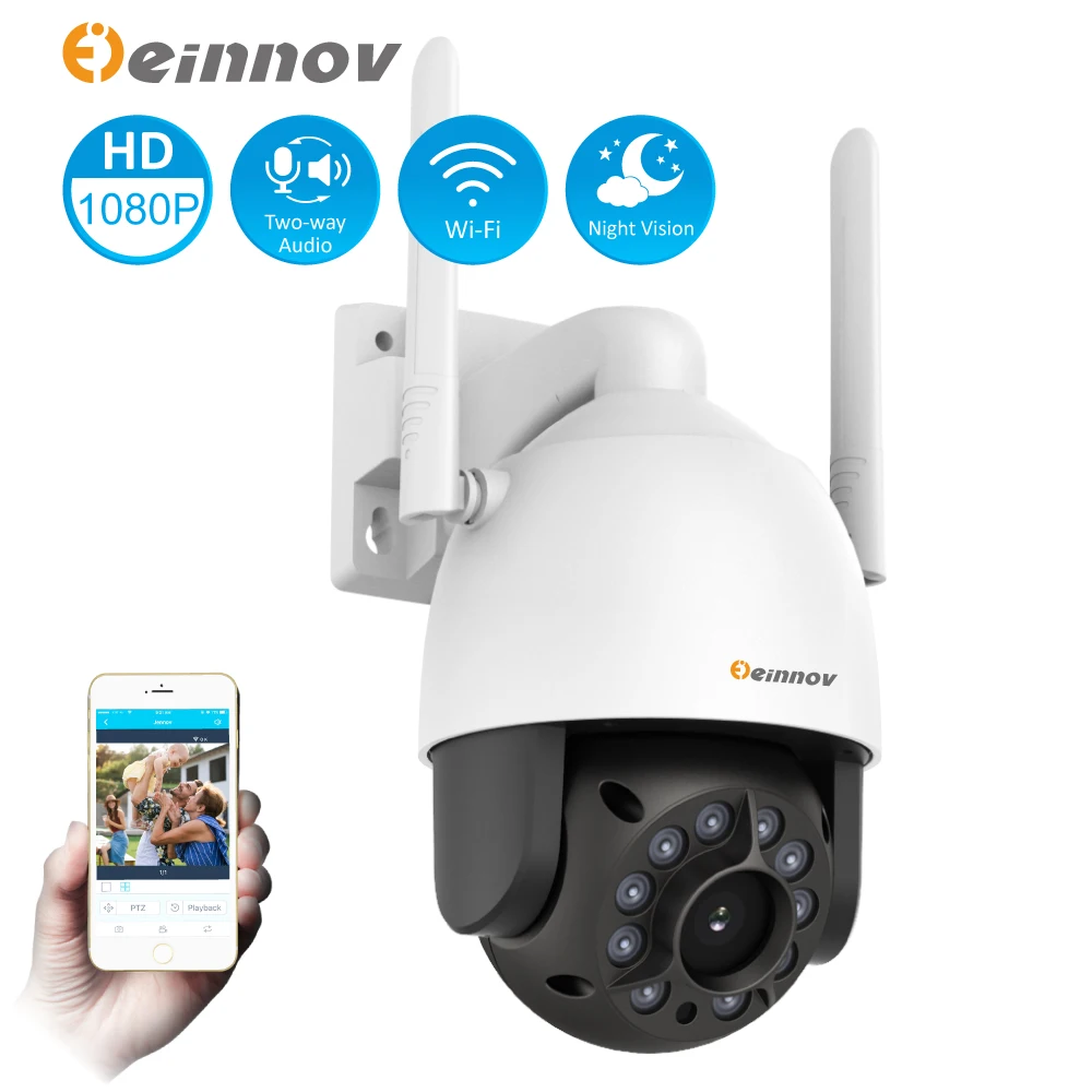 Einnov IP камера Wifi PTZ 2MP наружная Hmoe видеонаблюдения скрытая беспроводная Cctv 360