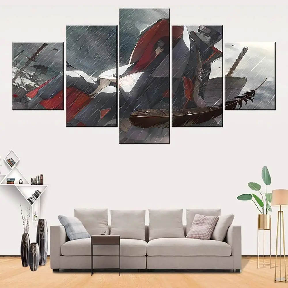 

5 Piece Wall Art Canvas Anime Manga Ninja Figure Posters Modular Pictures Home Decor Living Room & Bedroom Decoration Paintings