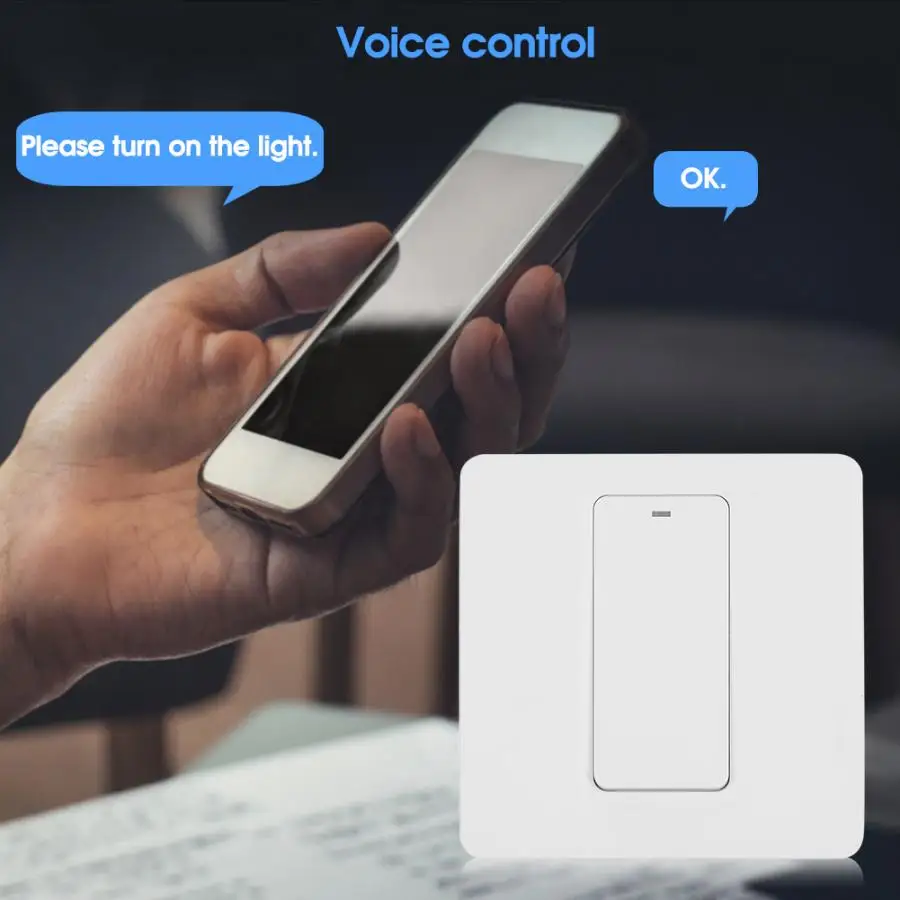 1 полосная настенная панель переключателя для Alexa/для голосового управления