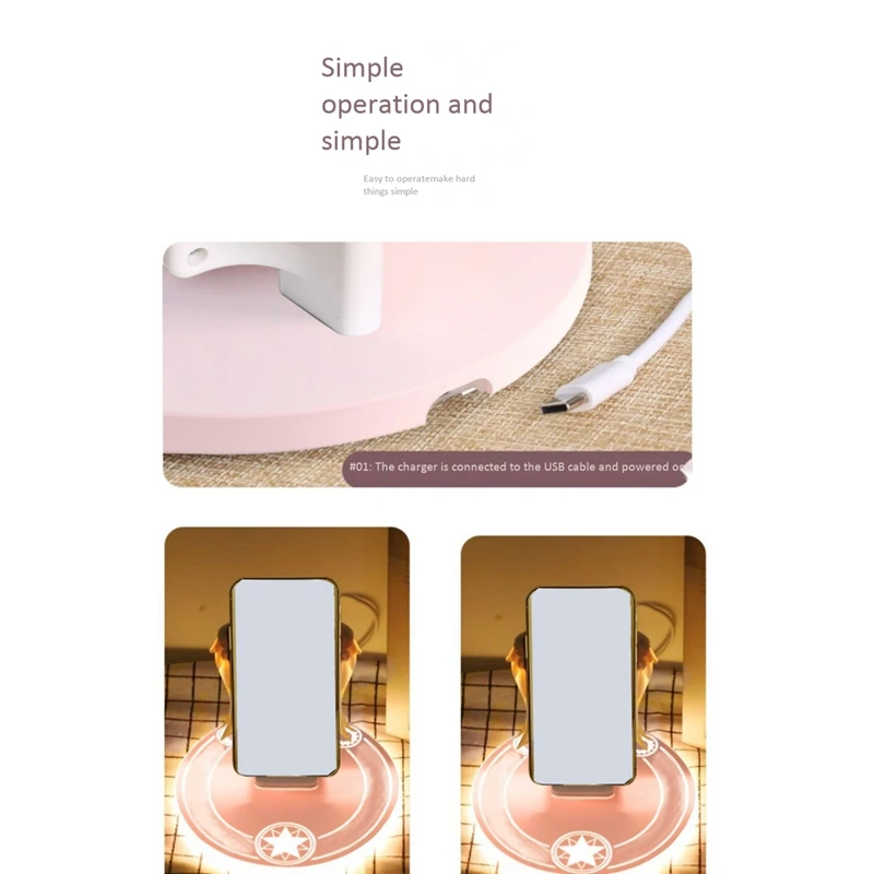 

Universal LED Qi Wireless Charging Base 10W Angel Wing Provides Fast Wireless Charger for Mobile Phone