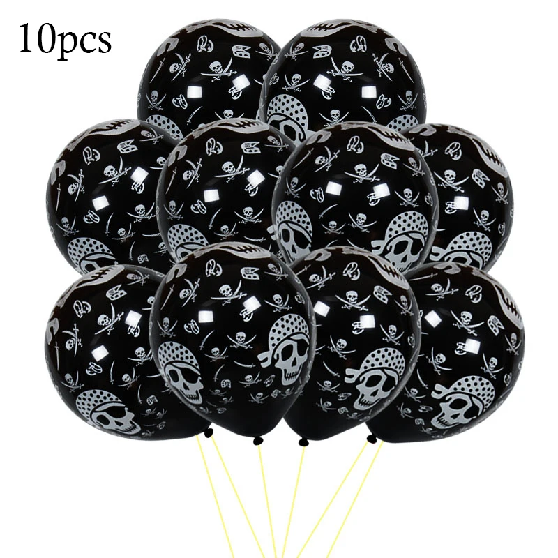 style 12 Пиратский череп Хэллоуин Декор латексный шар пиратский корабль надувной воздушный шар детский душ День Рождения Вечеринка Хэллоуин Декор принадлежности - Цвет: style 12