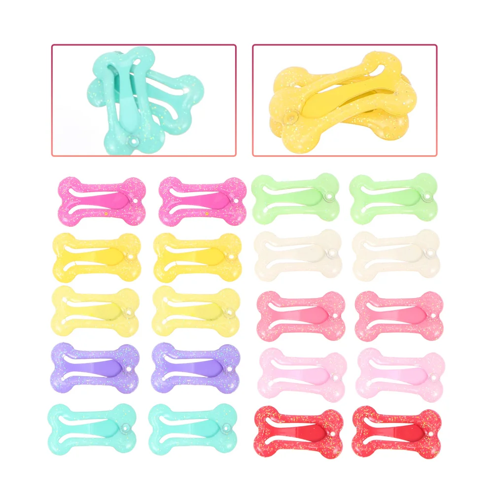 

20pcs Pet Dog Headdress Lovely Hair Accessories for Dog (Random Color)