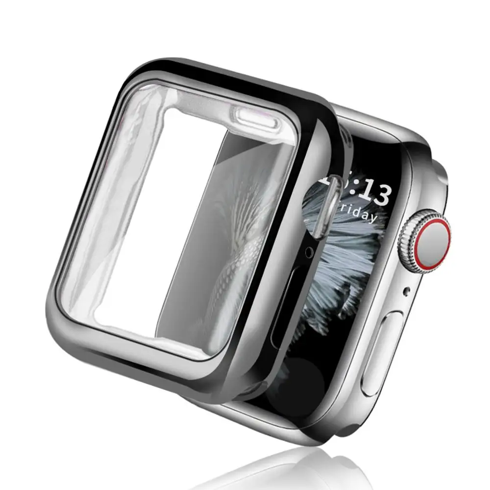 

360 Slim Watch Cover for Apple Watch Case series 6 SE 5 4 3 2 1 42MM 38MM Soft Clear TPU Screen Protector for iWatch 44MM 40MM