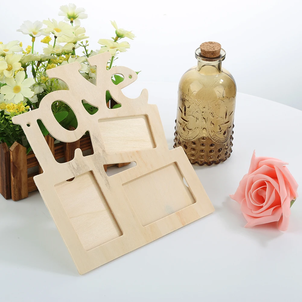 1 шт. деревянная фоторамка в форме сердца сделай сам | Дом и сад