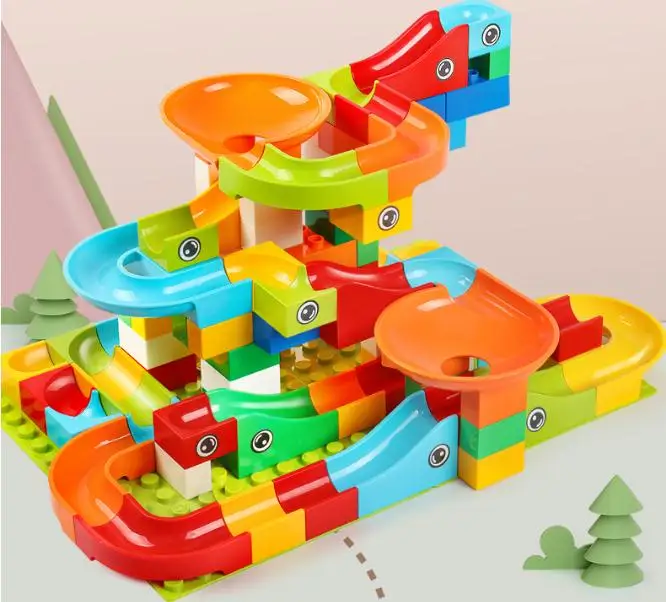 Детские игрушечные строительные блоки слайд большие частицы Собирает Игрушка
