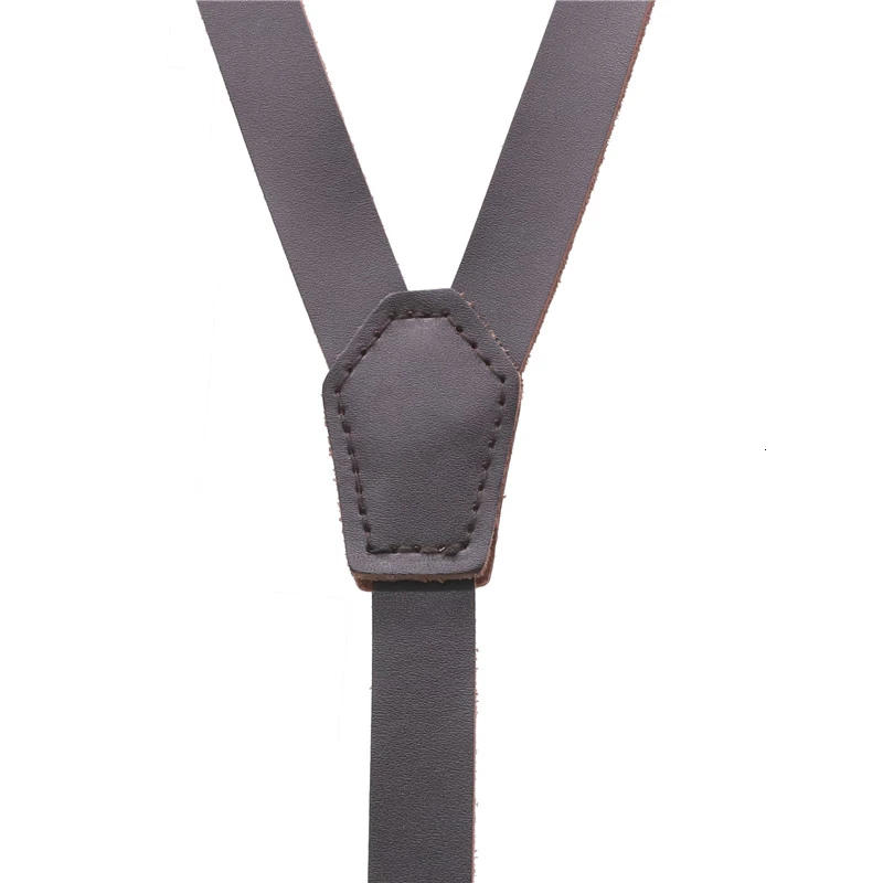 Подтяжки мужские из натуральной кожи Ширина 1 5 см 4 застежки