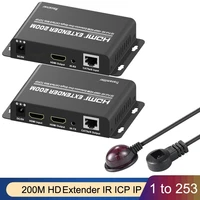 200m hdmi extender 1080p via tcp ip network switch hdmi transmitter receiver by rj45 cat5e cat6 cable one to multi hdmi splitter