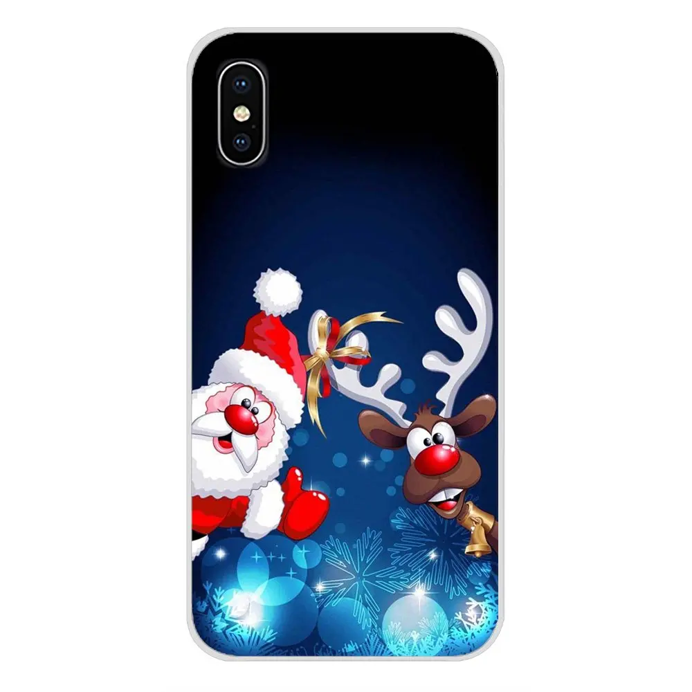 С Новым годом мультфильм Санта Клаус лось Модный чехол для Samsung Galaxy S3 S4 S5 Mini S6 S7 Edge