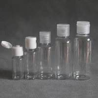 50pcs plastic pet flip lid lotion bottles 5 100ml clear cosmetic sample container mini travel fill vials liquid shampoo bottles