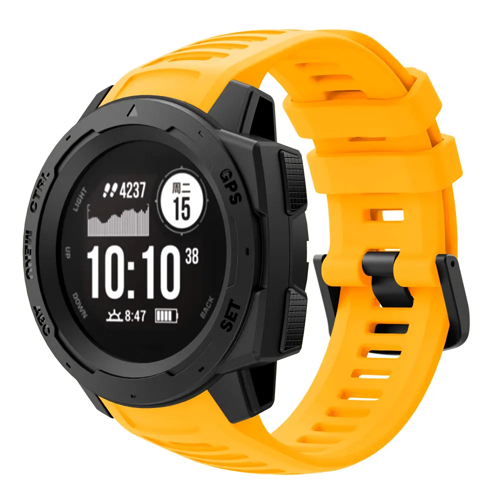 22 мм спортивные часы силиконовый ремешок Браслет ремешок для Garmin Instinct ремешок сменный Браслет ремешок умный ремешок
