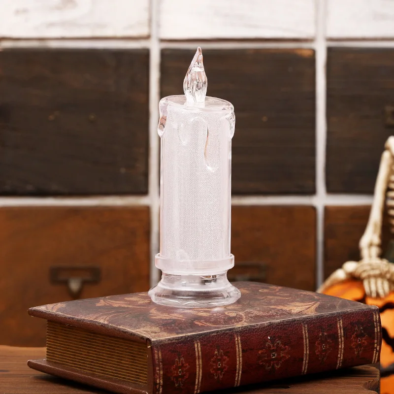 

Led Candle Transparent Electric Candle Lamps Christmas Candles Led Light Flameless Candle Home Decorative Candles Flickering Led