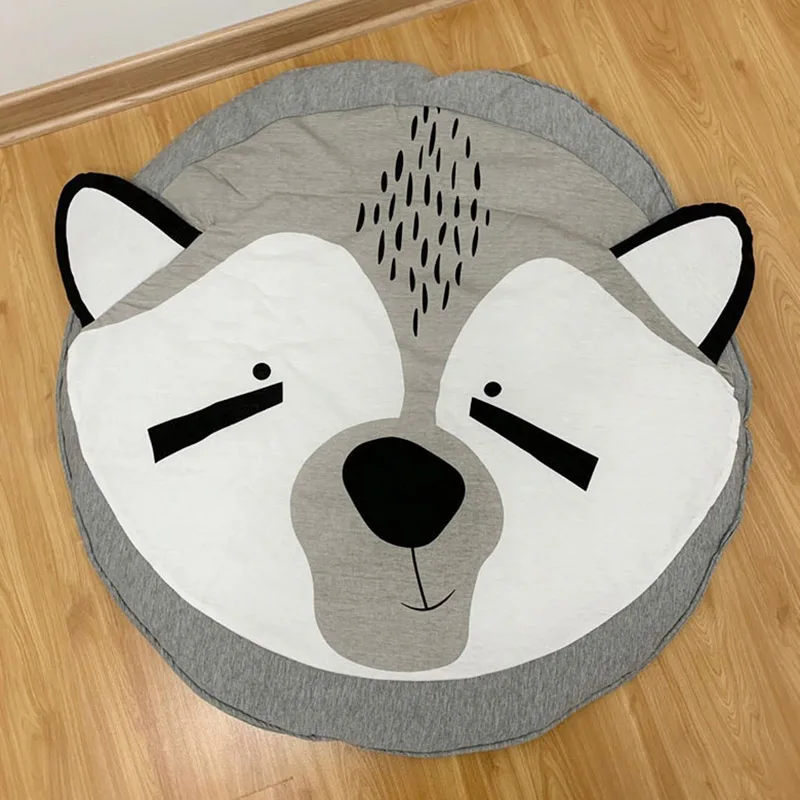 Игровой коврик круглый Лев Кролик Единорог коала игровые коврики Детский коврик для ползания одеяло ковер для детской комнаты коврики для занятий спортом
