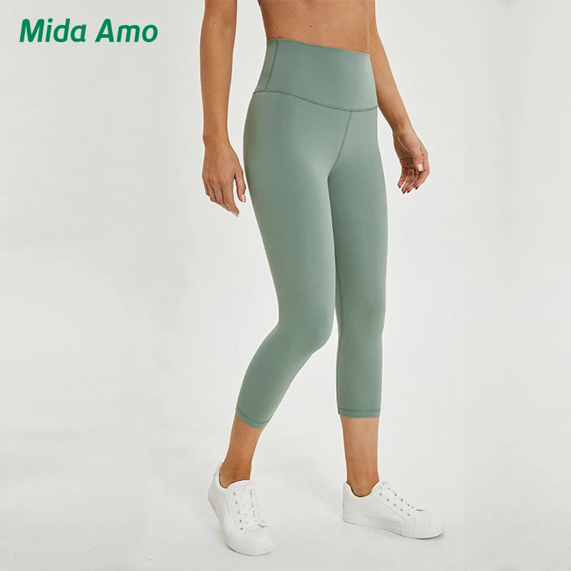 KFDD Леггинсы Спортивные Для женщин спортивные штаны с высокой талией женские 3/4