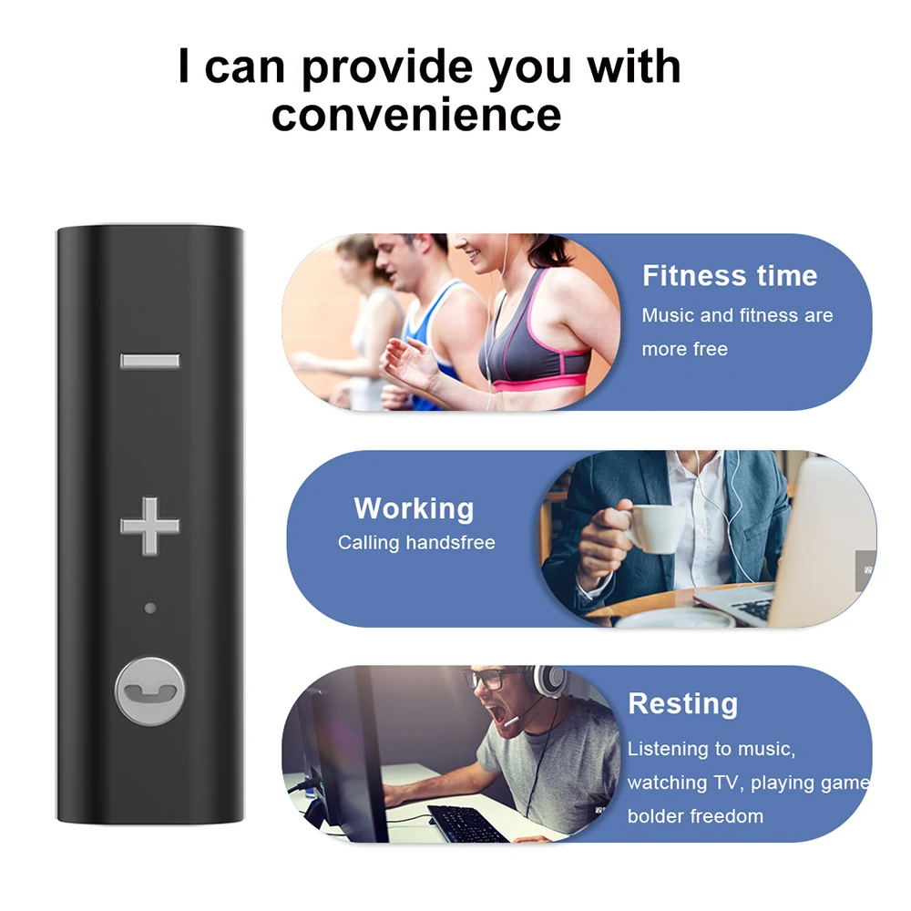Kebidu 3.5mm Jack Audio Bluetooth 5.0 Receiver For Earphone Wireless Adapter Aux Music Transfer Headphone | Электроника