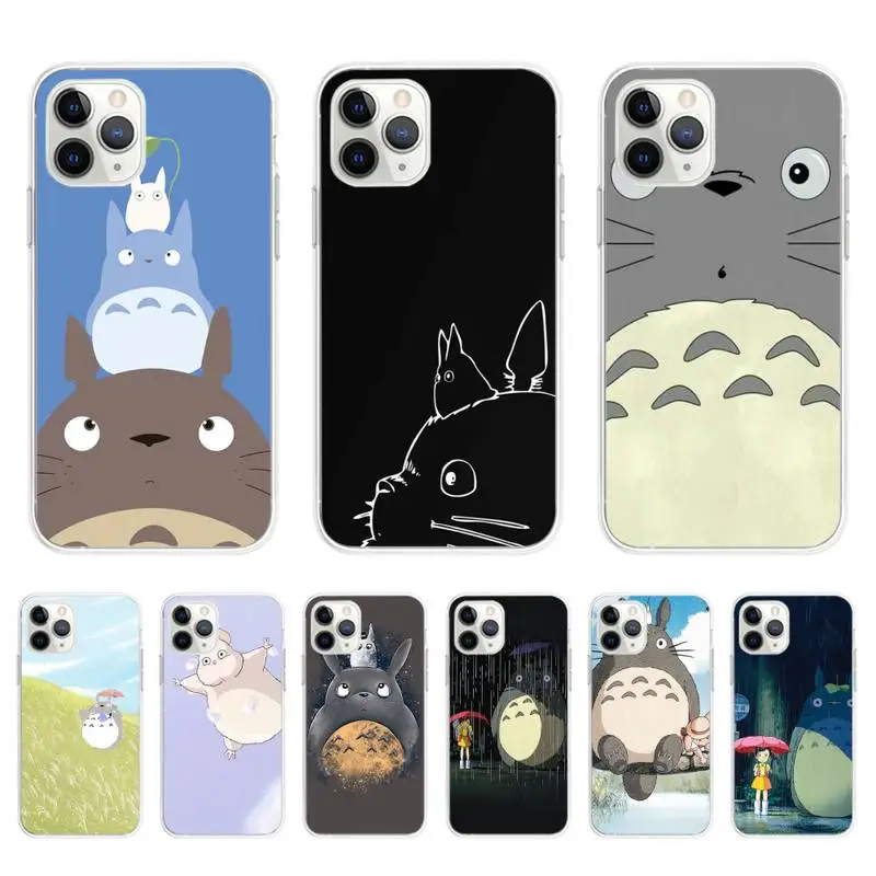 

Hayao Miyazaki My Neighbor Totoro Phone Case for iphone 13 11pro 12pro MAX 8 7 6 6SPlus X XS MAX 5 5S SE XR Fundas Capa