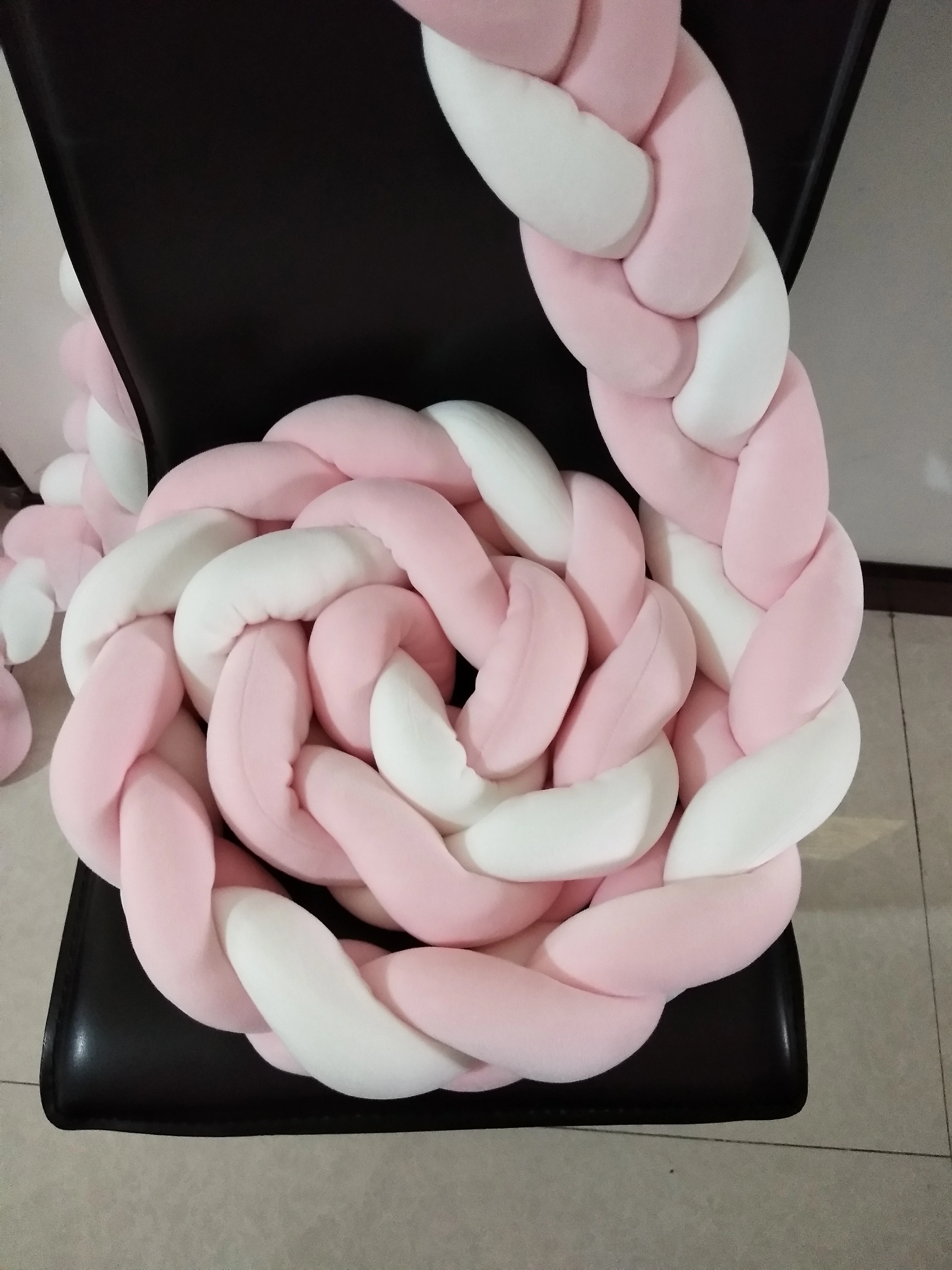 

Baby Bed Bumper dDcoration Room Girl1M/2M/3M*12cm*7cm White Pink Three Stocks Three stocks Pure Cotton Simple Elegant Baby Decor