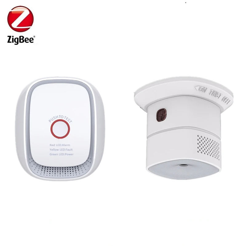 Heiman Zigbee Sensor Natural Gas Sensor and Carbon Monoxide Detector CO Alarm Sensor Compatible with SmartThing Gateway