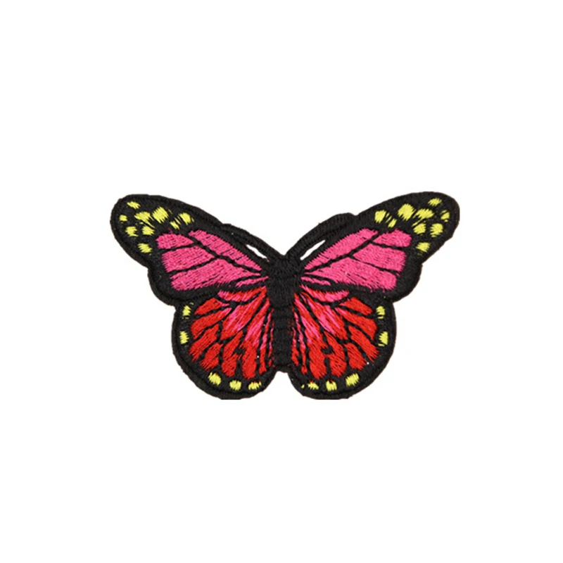 Маленькая Вышитая мини нашивка сделай сам с бабочкой пришивная