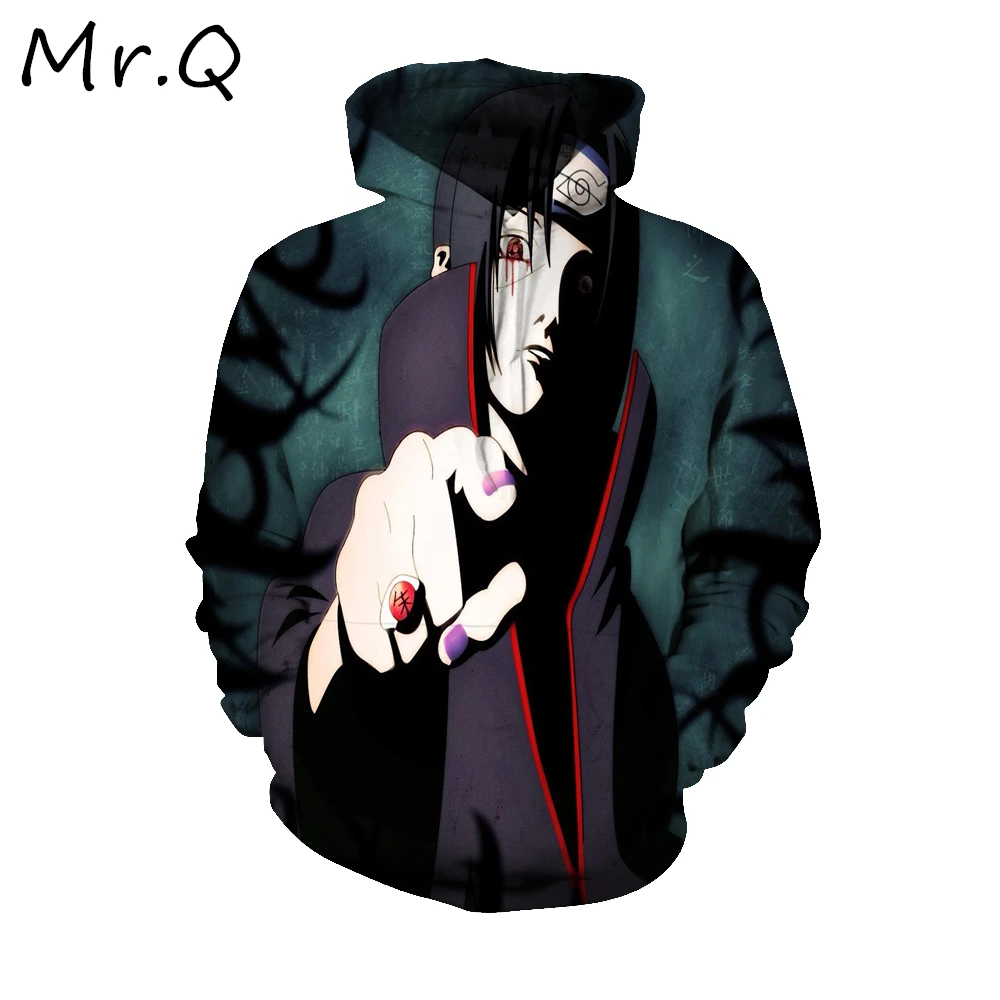 Mr.Q модная мужская толстовка с капюшоном Наруто косплей толстовки Itachi Akatsuki
