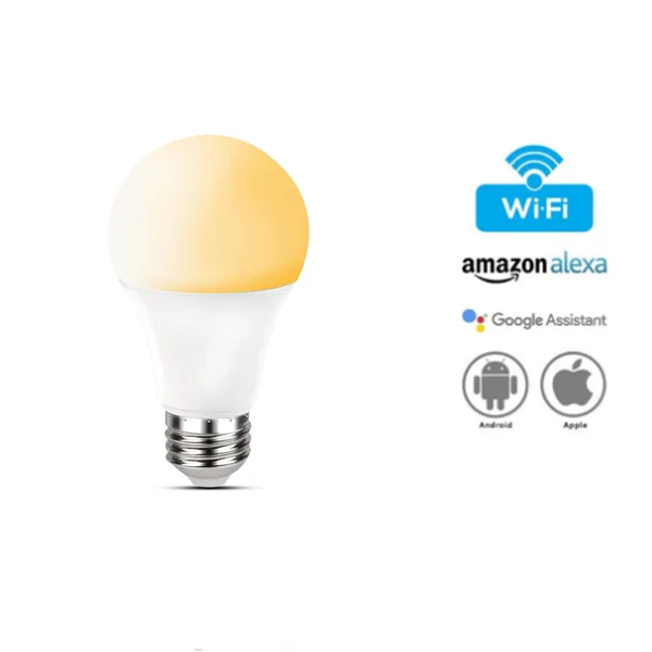 

Умная Wi-Fi лампа EWeLink 9 Вт E27 E26 CCT с регулируемой яркостью, светодиодная лампа с приложением для умного пробуждения, ночсветильник Amazon Alexa Google ...