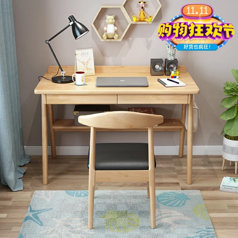

Simple Solid Wood Desk Household Desktop Study Student Learns To Write Table Bedroom