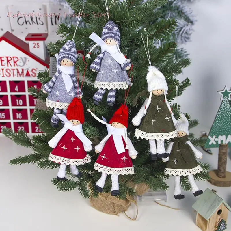 

Christmas Ornaments Fabric Felt Christmas Woolen Dolls Christmas Tree Pendants
