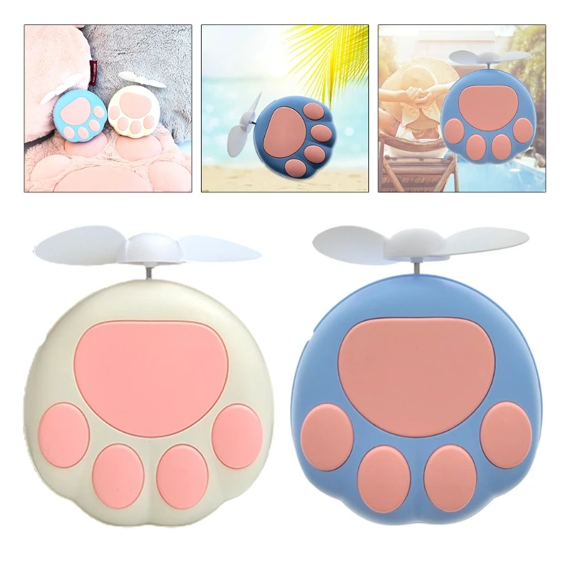 للبيع WwCute القط باو على شكل المحمولة المحمولة مبرد الهواء الصغير مروحة USB قابلة للشحن أدوات التبريد الشخصية الصغيرة للمنزل مكتب