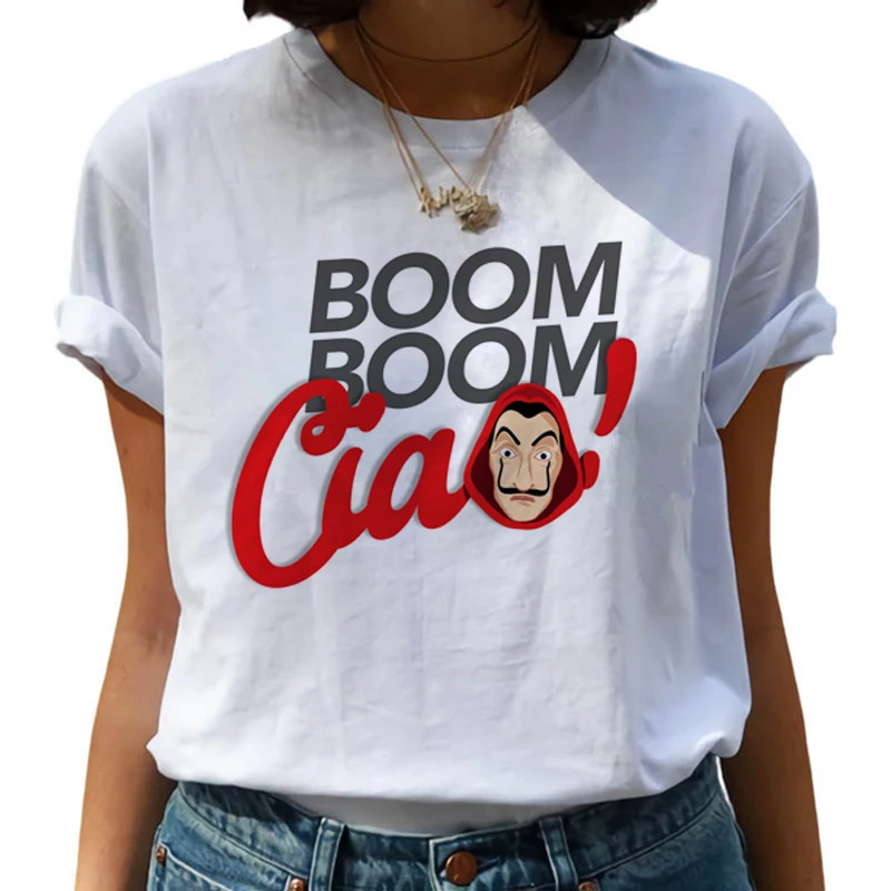 

Ladies Summer T Shirt Casual Short Sleeves Maycaur The House of Paper Money Heist Women La Casa De Papel T-shirts Funny Tee