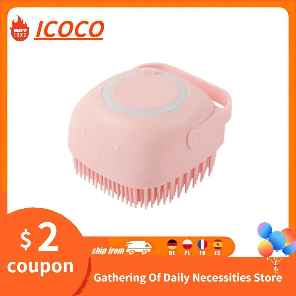 

Shampoo Massager Brush Cat Massage Brush Grooming Comb Bathroom Shower Brush Soft Silicone Short Hair Brushes