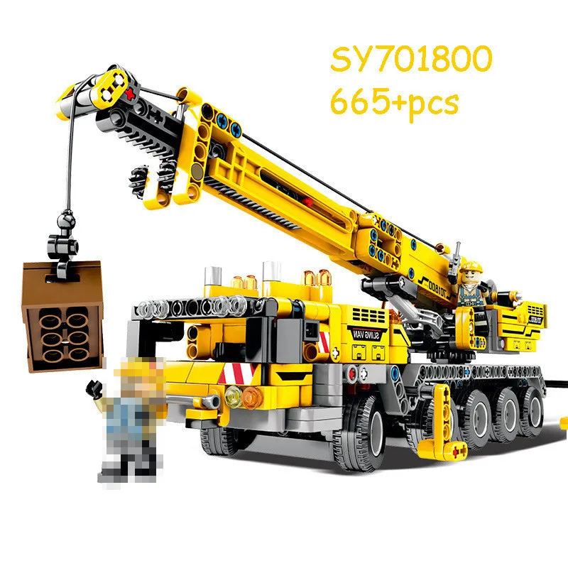 KAZI 8045 экскаватор инженерный кран Строительные блоки Образование Legoing City Technic