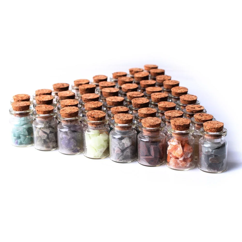 1 шт. мини натуральные хрустальные флаконы с драгоценными камнями бутылки