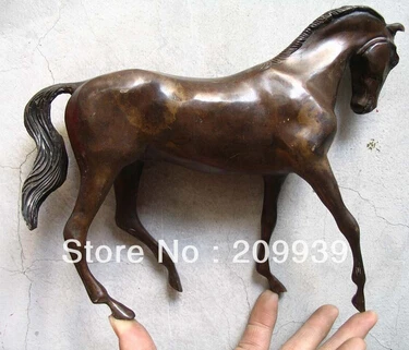 Бесплатная доставка коллекционные вещи элегантная бронзовая статуя лошади |