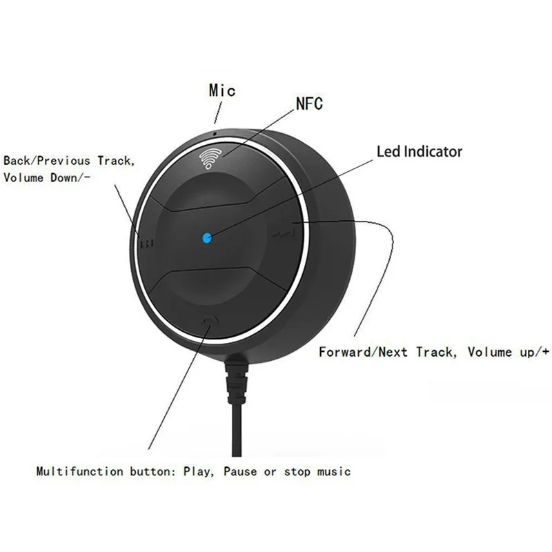Автомобильный комплект jajabor с Bluetooth Handsfree AUX 3,5 мм музыкальный аудио плеер двойной USB Автомобильное зарядное устройство Поддержка NFC Функция сопряжения
