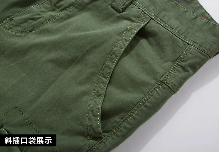 

Summer Shorts Men Personality Solid Color Multi-pocket Plus Size Short Pants Male New Arrival Khaki Grey Army Green