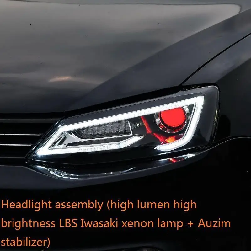 MODEL H Автомобильные ходовые части Neblineros Para автомобильные Drl светодиодные фары автомобильные фары в сборе 12 13 14 15 16 17 для Volkswagen Sagitar - Цвет: MODEL H