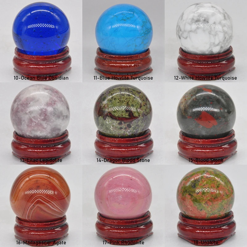 30 мм круглый шар из Поделочного Камня минерального естественного исцеление