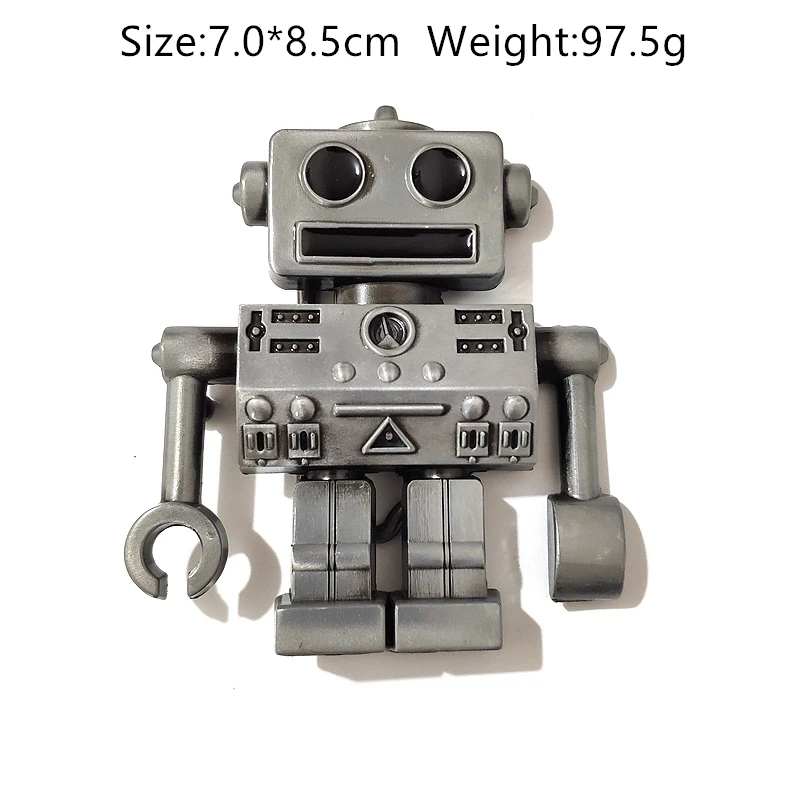 Пряжка для ремня в западном стиле с роботом Мужская крутая металлическая пряжка